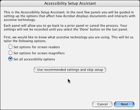 Exercise Three: Improving the Accessibility Experience on Your Computer Reading Out Loud Your PDF file is now ready for the Read-Out-Loud feature of Adobe Acrobat. 3.