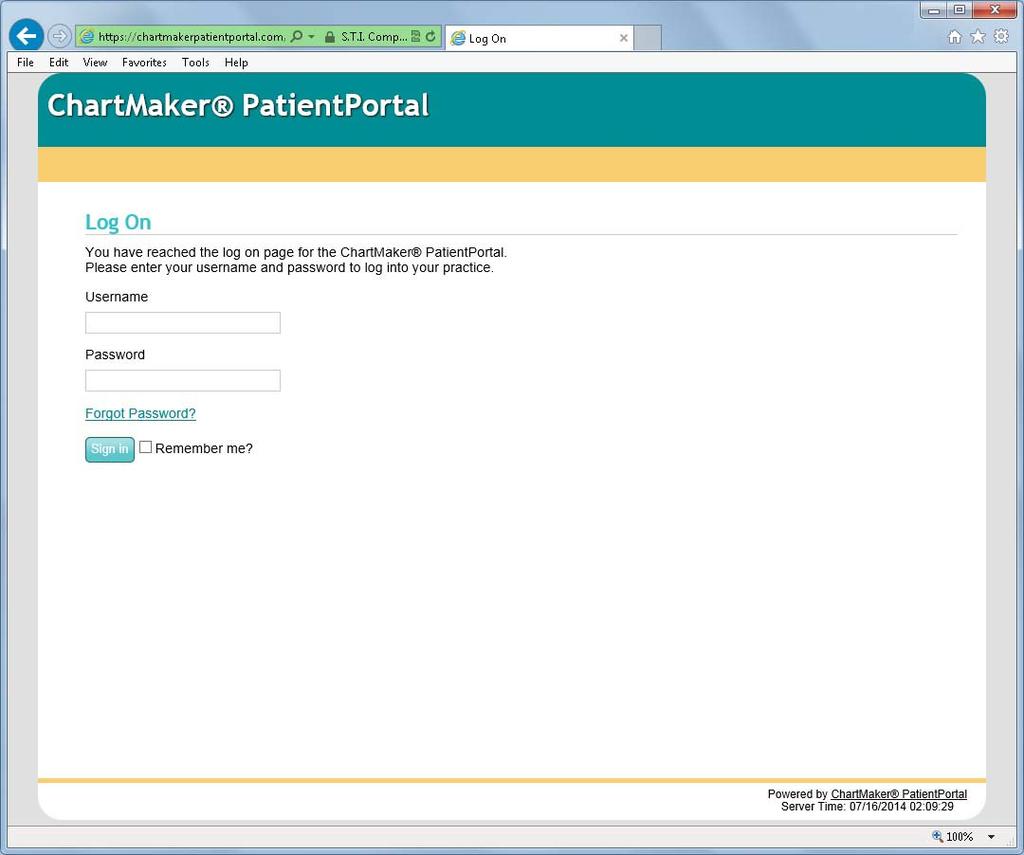 Pages The ChartMaker PatientPortal has pre-defined pages, which every practice can configure. The page options will differ depending on the type of user that is logging in.