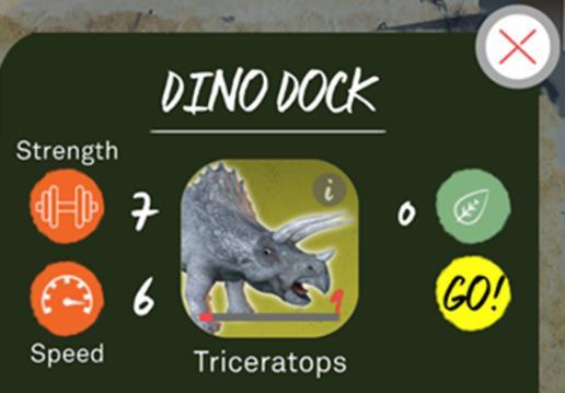 If you click on the dinosaur image to bring up additional facts about your dinosaur. By clicking the GO!