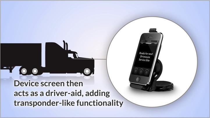 The Drivewyze mobile application includes enhanced driver-aid features including clear visual and auditory notifications designed to support safe decision-making on the