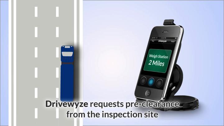 Approximately one mile from the site, the device will contact the Drivewyze service network and request pre-clearance from law enforcement at the inspection site.