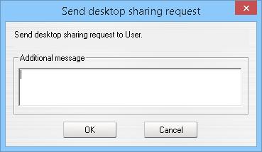 3-12-1 Send desktop sharing request 1. [Send desktop sharing request] is selected from Remote support. 2.