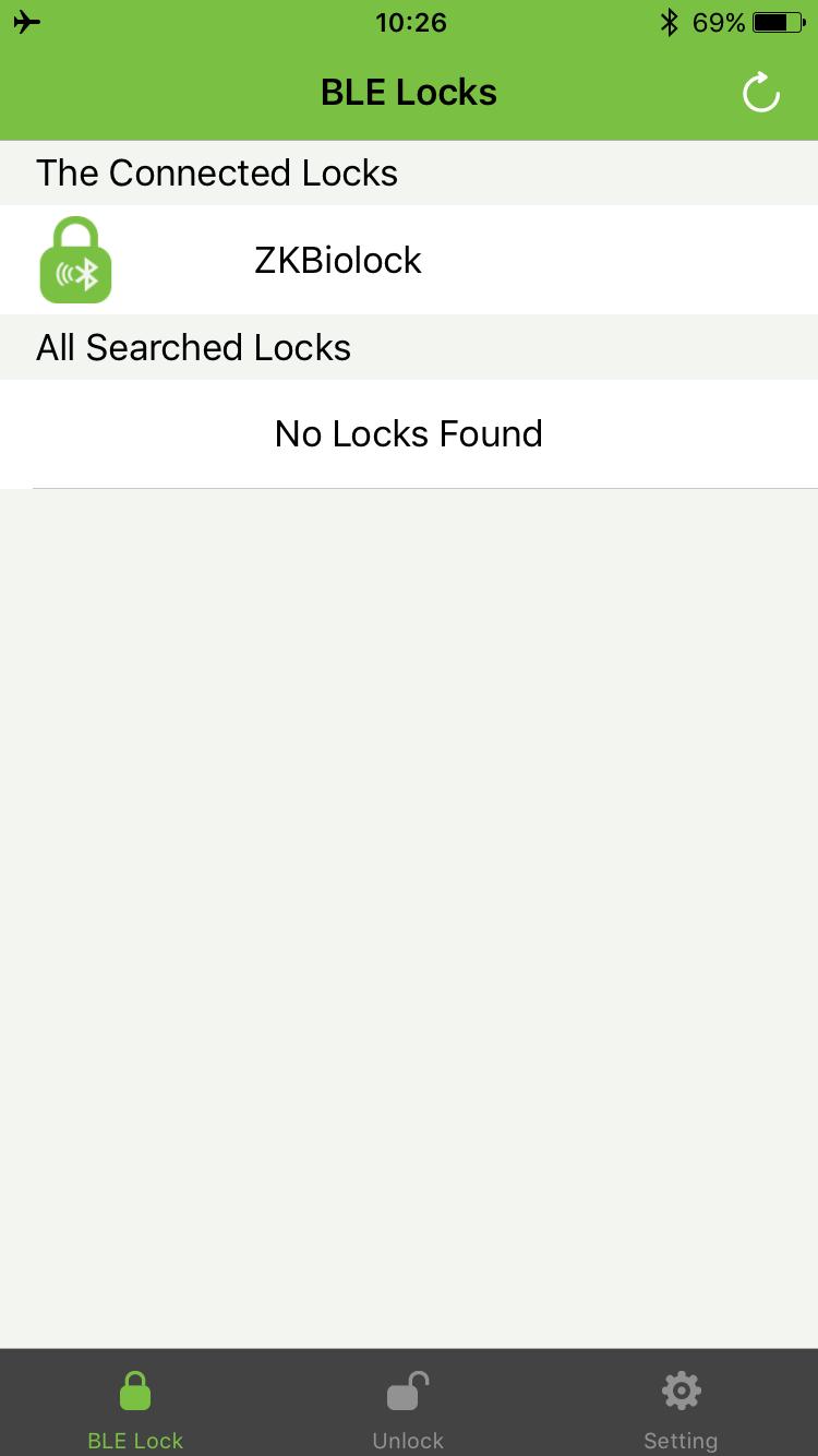 2. After the app searches for the lock, click the lock for connection on the device list and enter the correct Bluetooth connection password (the default connection