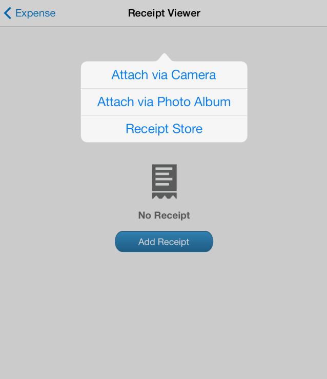 Create a Mobile Expense To create a mobile expense: On the home screen, tap (lower-right corner).
