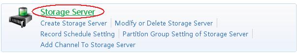 Enter into the configuration interface of the storage server as shown below.