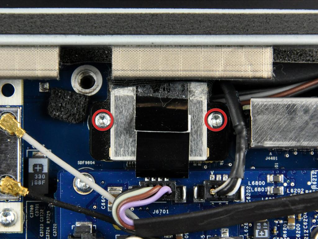 On reinstalling the display, be sure this cable does not block one of the bottom screws