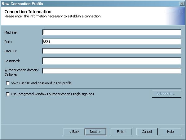 12 Chapter 3 Setting Up SAS Management Console for Use 5. Complete the following connection information: a.