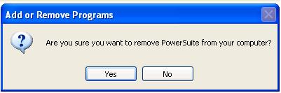 Note: Uninstall the Power*Suite V9 Updates first 3.) Click on the Power*Suite V9.0 program and click on the 4.) This will activate an Add or Remove confirmation window. Click on the 5.