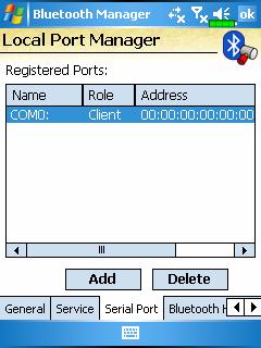 Serial Port If you have Bluetooth GPS software, use the product as instructed and refer to the accompanied documentation and this section to register your Pocket PC as an effective serial
