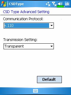 CSD Type Tap, Settings, the Connections tab, and then CSD Type. You must first apply for Circuit-Switched Data (CSD) service from your telecom company before you can use this function.