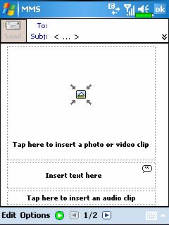 Create and Edit MMS 8-16 How to add a new MMS: 1. Select MMS Composer to display a MMS template that you can edit freely. 2. Tap specified areas to insert the desired picture, text and audio files.