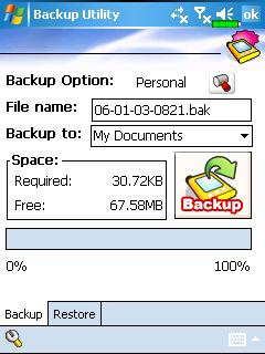 Backup Files Wizard Mode Tap Backup. ❷Tap Next Button and the Wizard will guide through the steps that follow. ❸ Standard: Switch to the Standard mode.