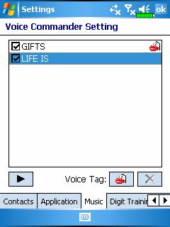 ❷ ❸ ❹ ❺ ❻ ❷ Lips icon: Voice tag is built. Check box function If the music file name is checked, it can be identified normally.