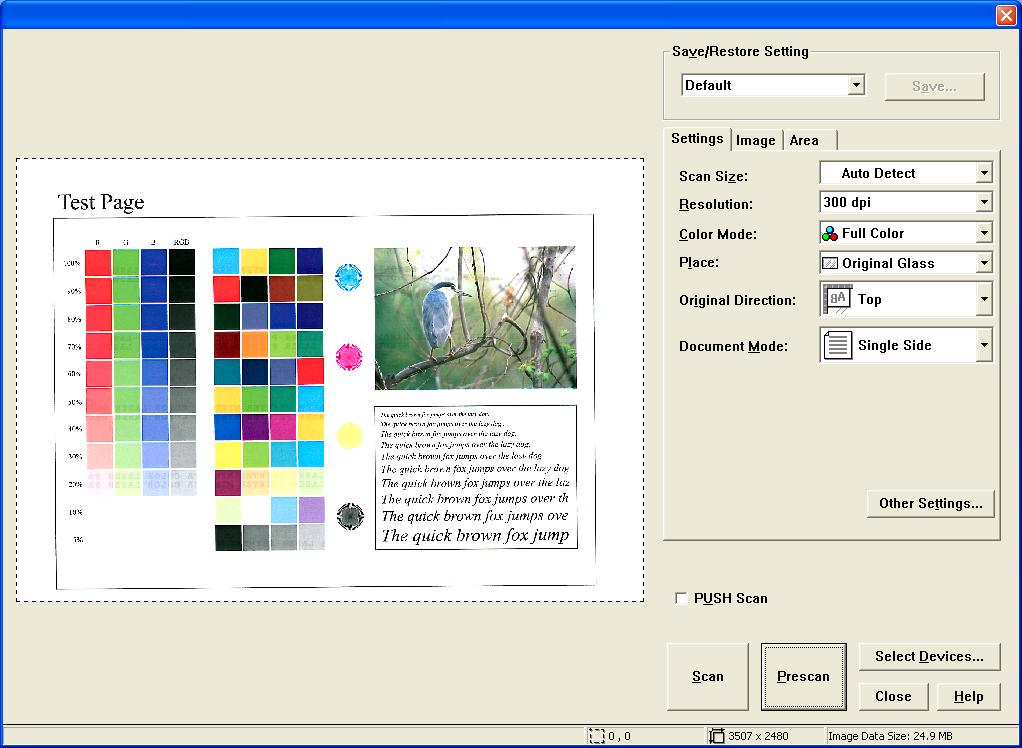 Importing Images 3 4 Click [Prescan].