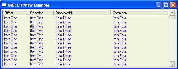 24 CHAPTER 4. THE LISTVIEW 4.1 What is a ListView? A ListView is one of the windows common controls like RichEdit, ProgressBar, TreeView and many others.