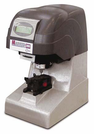 MARKER 2000 Marker 2000 is the fi rst professional electronic machine to use a micropoint system of engraving without the removal of material, specially designed for the marking of keys, cylinders,