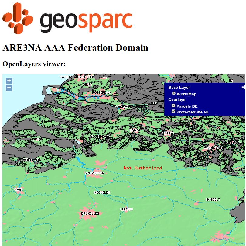 Figure 11: OpenLayers showing Protected Sites 1.1.6 The Geomajas Application The application can be found at the following URL: https://geosparcsp.