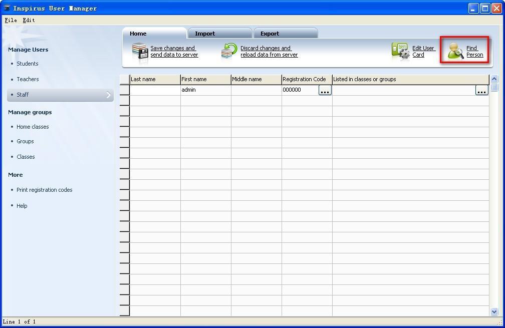 New Feature or re-structure Manage user module(9) Find a student, teacher or admin
