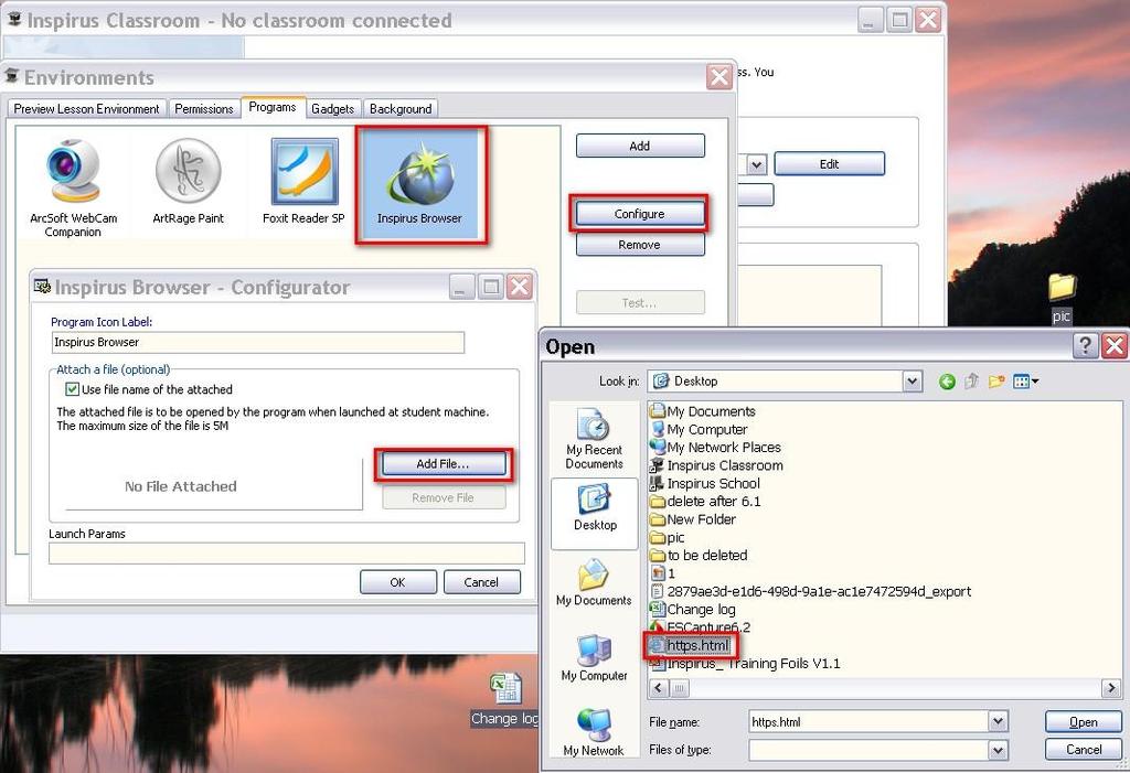Configure the added program Step1:Click the program icon, then click configure.