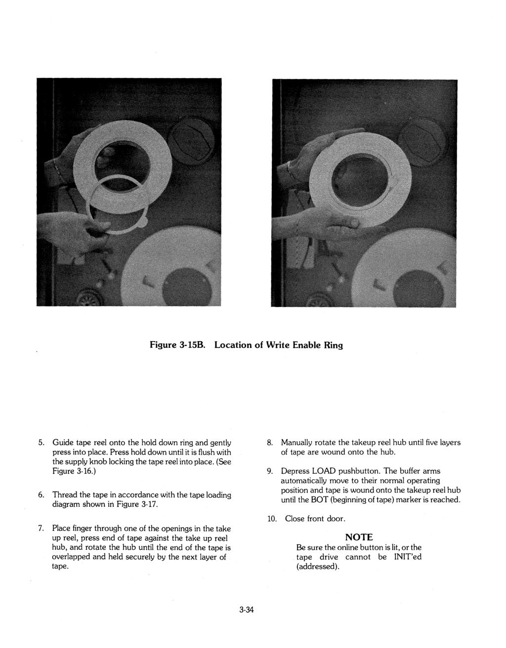 Figure 3-158. Location of Write Enable Ring 5. Guide tape reel onto the hold down ring and gently press into place.