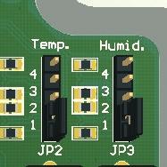 4 Sensor range selection jumpers 5 4 3 2 1 0 30 C 20 90 % rh 5 4 3 2 1 10 40 C 0 60 % rh 5 4 3 2 1 20 50 C 0 80 % rh 5 4 3 2 1 JP2 JP3 0 50 C 0 100 % rh JP2 JP3 JP2 JP3 JP2 JP3 0 10 VDC 0 20 ma 4.