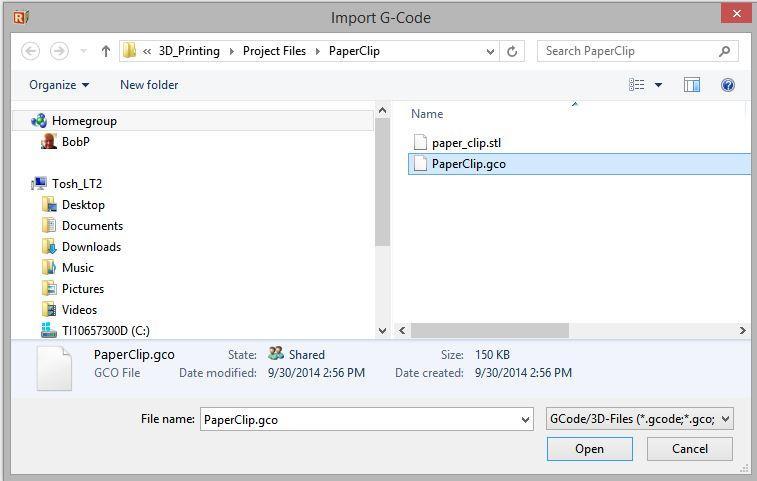 Appendix-C : Saving & Printing from a G-code File To print from a saved G-code file proceed as follows: 1. Click the "Load" icon within "Repetier" as indicated below.
