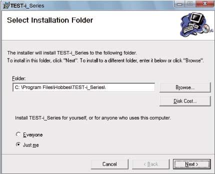 3. Select the destination folder To install into the default