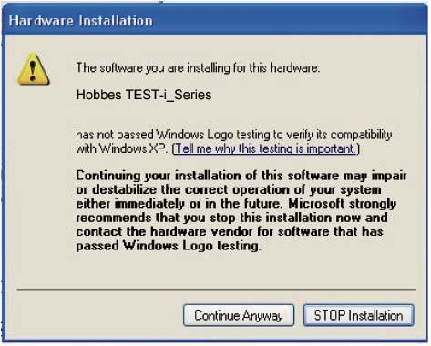 7. When an unsigned driver installation warning is displayed,