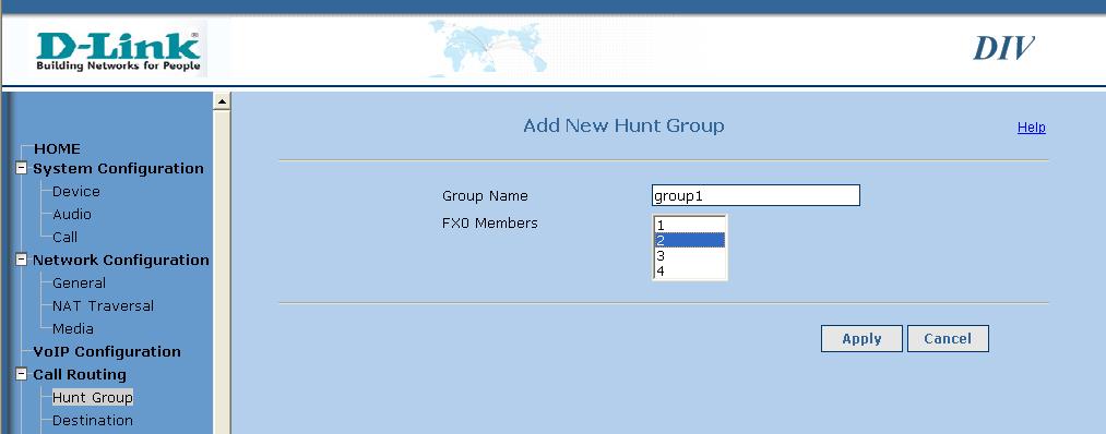 Create an ACR entry pointing to the destination to route the calls to hunt group.