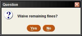 The checkbox at the left side may also be used to select the appropriate fine or fines.
