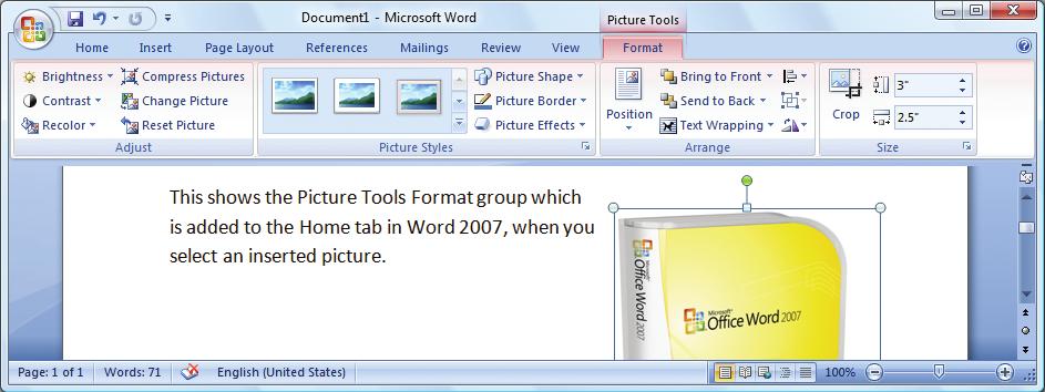 The result-oriented user interface in Office 2007 is officially known as Microsoft Office Fluent, but more commonly referenced as the Ribbon.
