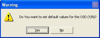 default settings.
