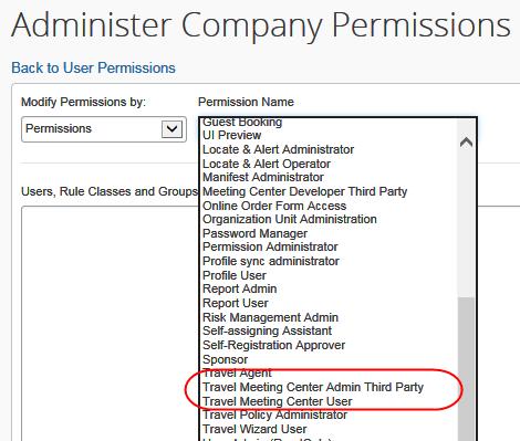 Then: For direct Travel customers: Work with your Sales or Account Executive to order Third-party meeting registration New Configuration, which will initiate a configuration project to get your site