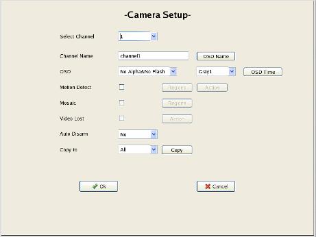 Motion Detection Recording 1/2 9 Step 1 In [Camera Setup] window, Check [Motion Detect] box, then