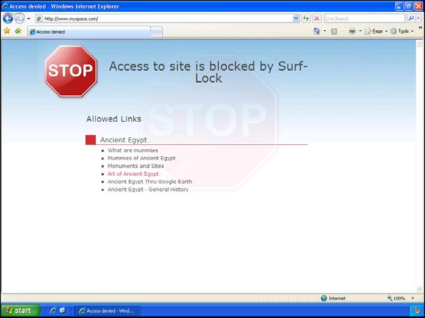 50 Additional Vision Tools Surf-Lock 2 Surf-Lock 2 controls student access to the Web.