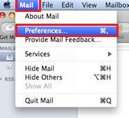 In case you face some issue while sending mail or receiving mail. Please re-check the below settings 8. Go on Mail => Select Preferences 9.