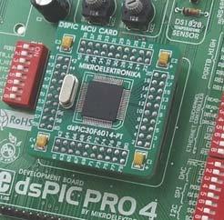 1 If MCU card is already placed on the dspicpro4, it is necessary to remove it by slowly