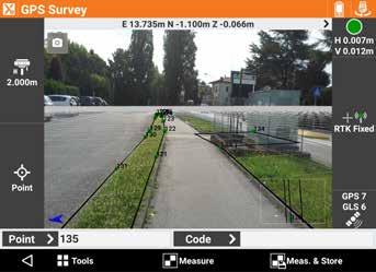 Unbeatable field solution AUGMENTED REALITY. TURN ON REALITY! Point the camera to the site and you can see immediately where the points and elements are for stakeout.