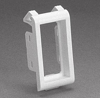 49 795x 79575x Panel mounting frame f one mm x mm receptacle two 22.5 mm x mm devices. Gray.