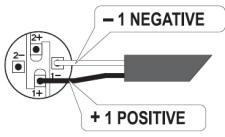 IN is the input connector and must be connected to the amplifier,