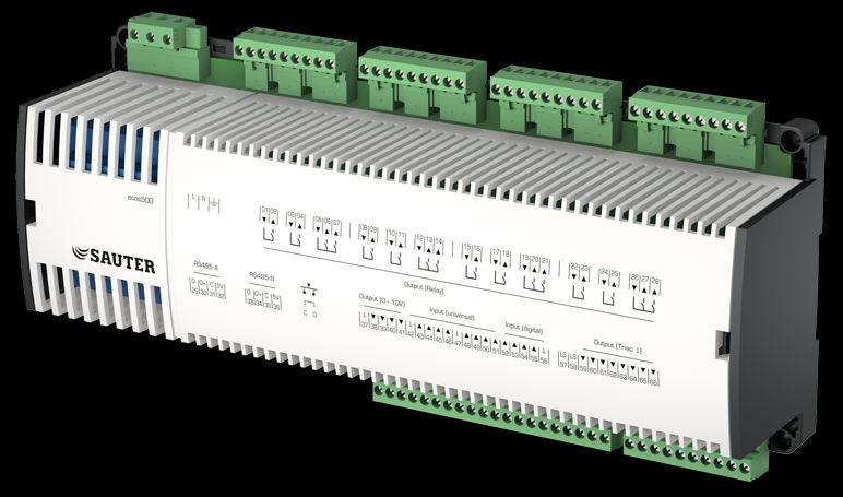 IEC 61131-3) Room automation station for up to four rooms or room segments Can be extended with up to sixteen ecolink remote I/O modules Free arrangement of hardware The ecounit 3 (EY-RU 3**) and