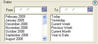 The system searches all documents belonging to the selected document types. Step 3: Dates - Use the Dates section to limit your search to documents of a specific date or date range.