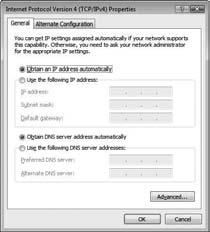 Select the options Obtain an IP address automatically (Obtain an IP address automatically) and Obtain DNS server address automatically (Obtain DNS server address automatically).