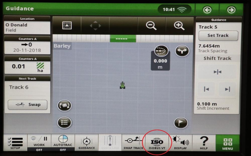 Step 5: ISO Application The Versatile bridge comes with an ISO application that will be loaded onto the John Deere monitor.