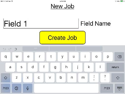 Job Records Type desired Field Name, select Create Job *When RFV Equipped, Average RFV, Ave