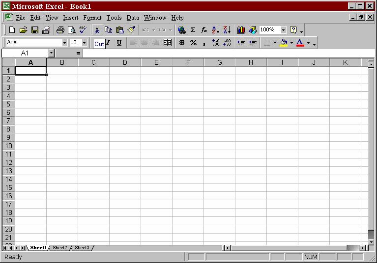 The Excel Screen Formula Bar Minimize Buttons Restore Buttons Close Button Title Bar Menu Bar