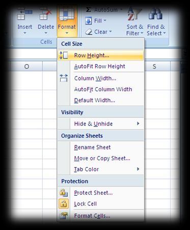 Changing Row heights In a new worksheet the rows automatically adjust to the font size if larger than the default height.