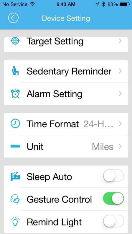 Sedentary Reminder: The unit will remind you to become active if it does not register any movement. You can set the amount of time in between reminders as well as disable reminder.