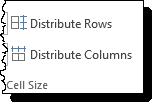 If you have been adjusting column or row widths and you want to make them all the same height and/or width again, select the columns or rows concerned and in the Cell Size group, click the Distribute