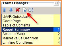 Page Properties - This button works identically to the Page Properties button in the Forms Manager toolbar. These two options produce the same result.